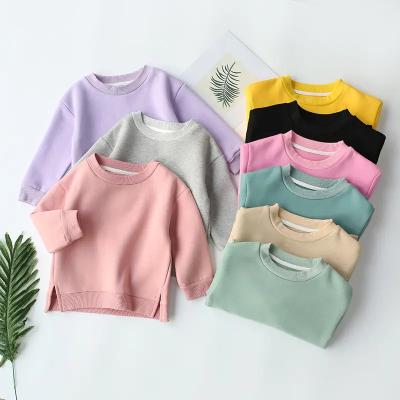 China Wholesale Custom Anti-Shrink Sweater Girls Sweater Cotton Baby Shirt Baby Cozy Bottom Hoodie Sweater for sale