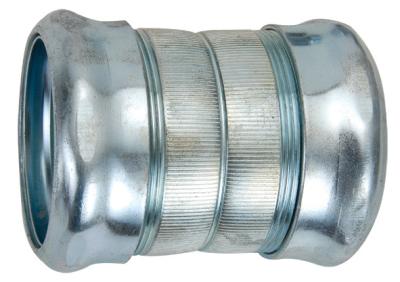 China EMT Compression Coupling Steel , EMT Steel Compression Connector Straight for sale