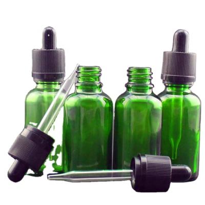 China 5ML Personal Care -- 100ML Matte Green Bottle with White/Black Dropper and Aluminum Ring/Pump/Spray for sale