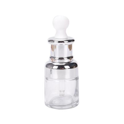 China High Quality Personal Care Skin Care Packaging Glass Bottle Wholesale Best Luxury Serum Glass Dropper Bottle With Shoulder Sleeve for sale