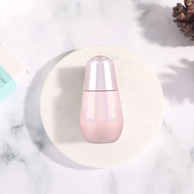 China 30ML Personal Care Essential Oil Glass Bottle Skin Care Dropper Glass Bottle Personal Pink Serum Bottle With Colorful Squeeze Pump for sale