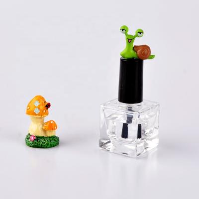 China High Quality Cosmetic / Beauty 8ML 10ML Square Nail Polish Bottle With Brush And Cover (Silk Screen) for sale