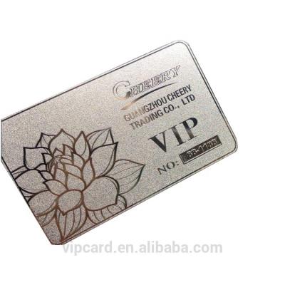 China Business Short Time Commercial Cheap Price Factory Customized Matte Shading Metal Business Card With Silver Color for sale