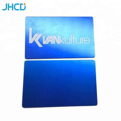 China Europe china supplier laser cut white anodized aluminum metal business card for sale