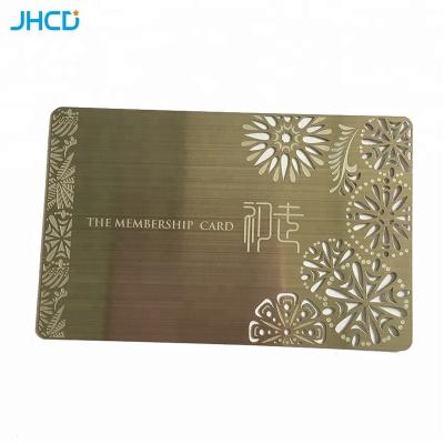 China Business Trade Cheap Price China Suppliers Customized Brushed Silver Metal Business Card for sale