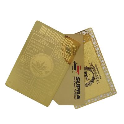 China China Cheap Price Shenzhen Personalized Stainless Steel Gold Metal Business Cards for sale