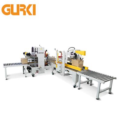 China Closed automatic corrugated carton box packing machine Food Cartons Folding Machine Cartoning Line for sale