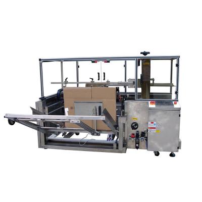 China Food Stainless Steel Case Box Carton Erector Opening Machine With Bottom Bands Sealer Machine for sale