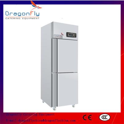 China 2 Door Upright Fridge Display Coolers Showcase Freezer Air Cooling for sale