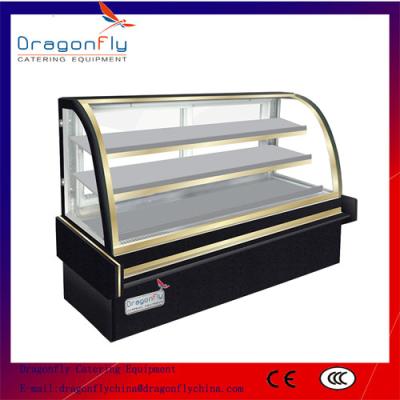 China Marble Based Glass Commercial Cake Display Refrigerator For Bakery Equipment for sale