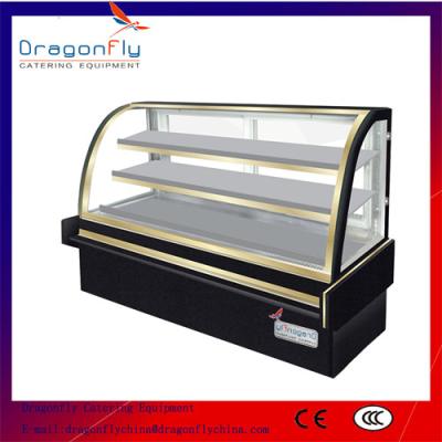 China Black Glass Display Cabinets / Countertop Refrigerated Display R134A for sale