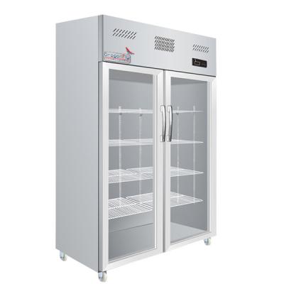 China Supermarket Showcase Cooler Glass Door Beverage Refrigerator with CE Approval for sale