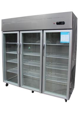 China Economical Vertical Three Door Commercial Refrigerator Freezer R134a for sale