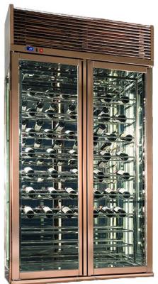 China Glass Wine Storage Cabinet , Red Wine Refrigerator with LED Display for sale