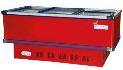 China Red 600L Energy Efficient Stainless Steel Deep Chest Freezer for Supermarket for sale