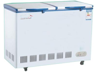 China 418L White Horizontal Chest Freezer for Supermarket , Single temperature for sale