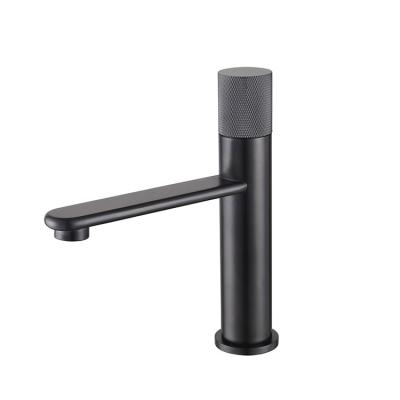 China HOT SALE Contemporary High Quality Bathroom Sink Faucet Black Brass Toilet Mixer Tap for sale