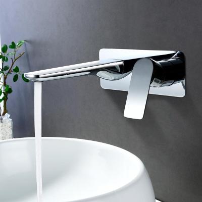 China Contemporary Wall Mounted Basin Mixer Brass Bathroom Faucet Single Handle With Best Price for sale