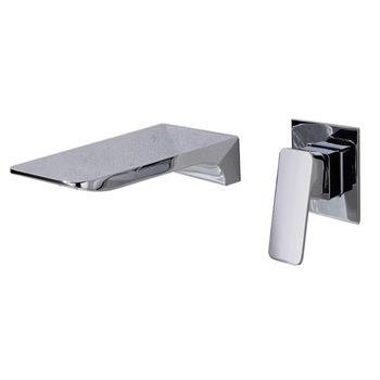 China Europe Contemporary Style Wall Mounted Single Handle Waterfall Basin Taps Chrome Finish Kaiping for sale