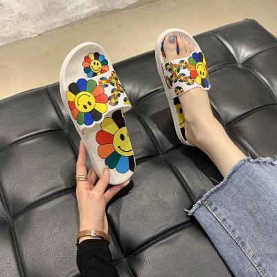 China New Korean Style Fashion Outdoor Wear Women's Shoes Candy Slippers Women Sandal Cheap Women's Sweat-absorbent Slippers for sale