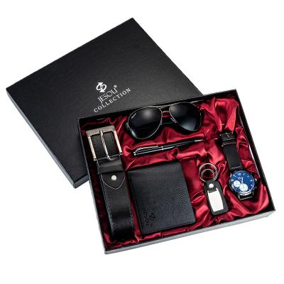 China Luxury Rose Gold Men Watch Credit Card Holder Wallet Fashion Sunglasses DIVER Leather Sets for Men Unique Gift for Boyfriend Husband for sale