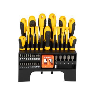 China The tool kit 39 pieces of screwdriver set socket with precision screwdriver and bit and magnetic transmission handle and drive nut for sale