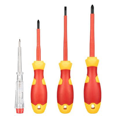 China Polypropylene 3 Pieces VDE Insulating Screwdriver and1pc Electric Measuring Pen for sale