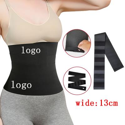 China Customizable LOGO Abdomen Shaper Belt Waist Trainer Bandage Abdomen Wrap Elastic Abdomen Strap Wrap Antibacterial Slimming Waist Neoprene for sale