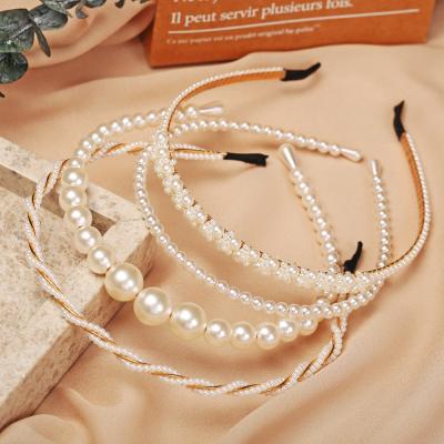 China Classic Fashion Beads Elegant Hairbands Headband For Women Hairband Hair Circle Framing Girls Hair Accessories for sale