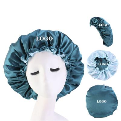 China Custom Wholesale Image Double Layer Cheap Silk Satin Designer Women Hair Hood for sale