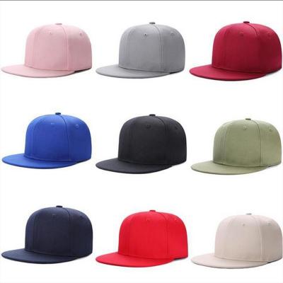 China JOINT Plain 6 Panel 100% Custom Acrylic Single Brim Flat Snapback Cap for sale