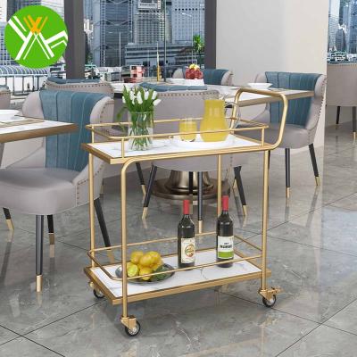 China Kitchen Yuhai dining cart dining car, tea driver household beverage cake cart, dessert hotel to deliver for dining room for sale