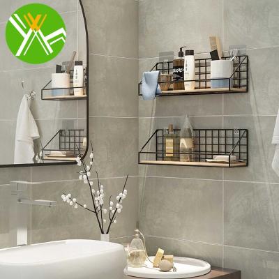 China Minimalist Yuhai style simple metal retro wall material durable rack for bedroom for bathroom for living room for sale