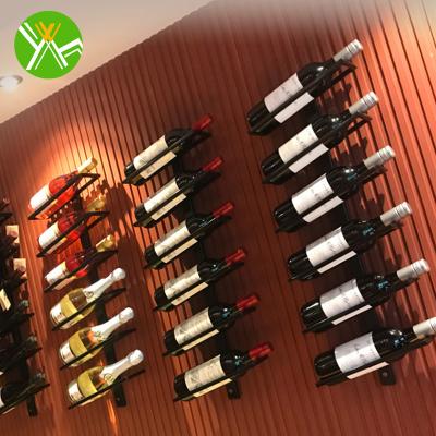 China Modern Wholesale Rack Ornaments Iron Wine Rack Yuhai Wall Hanging Foot Wine Rack High For Living Room for sale