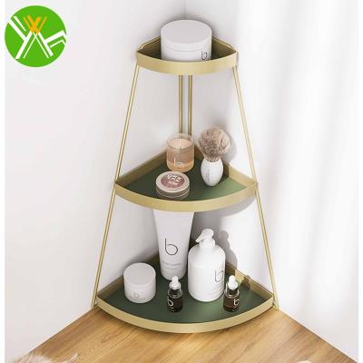 China Yuhai Hotsale Modern Iron Cosmetic Shelf for Dress 3 Layers New Design Wall Iron Storage Rack Metal Storage Rack for Bathroom for sale