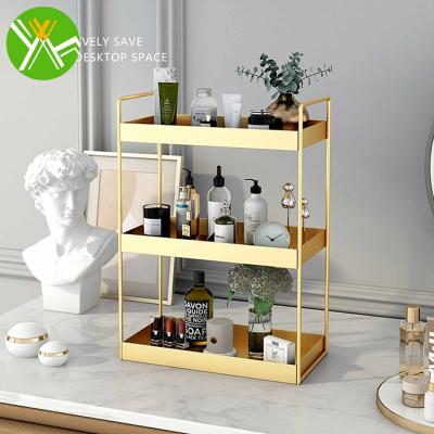 China Factory Modern Iron Yuhai Cosmetic Shelf For Dress New Design Iron Wall Rack Metal Storage Rack For Bathroom for sale