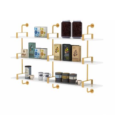 China Modern Wall Shelf Metal Multilayer Rack For Home Decor Wholesale Book Shelves for sale