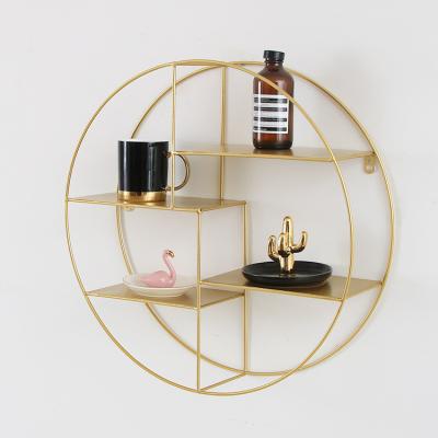 China Modern Metal Wall Floating Shelf For Home Decor Book Shelves Wholesale Muti-Layer Rack for sale