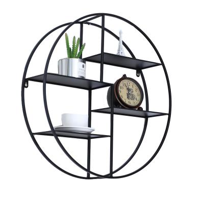 China Modern Metal Wall Floating Shelf For Home Decor Book Shelves Wholesale Muti-Layer Rack for sale