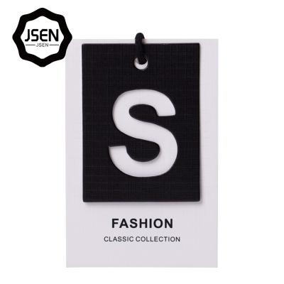 China Viable Fashion Custom Printing Brand Logo Cardboard SwingTags For Jean Clothing With Hangtags String Buckle for sale