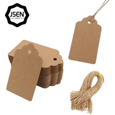 China Sustainable Kraft Paper Gift Tags With Natural Free Root Jute Twine FactoryTag Custom Design Hot Sale Paper Hang Tag for sale