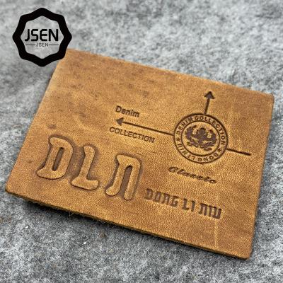 China Sustainable Fashion Designed Garment Accessories Leather Label for sale