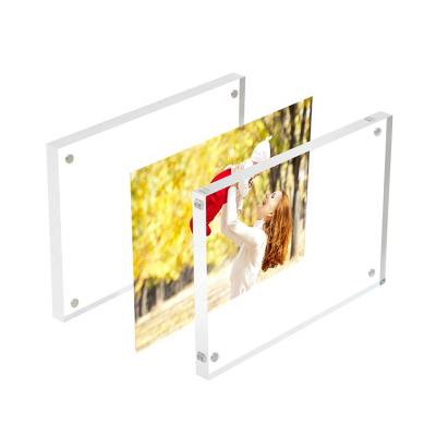 China office & Home Decoration Good Quality 4inch 5inch 6inch 7inch 8 inch Photo Magnetic Acrylic Picture Frame for sale