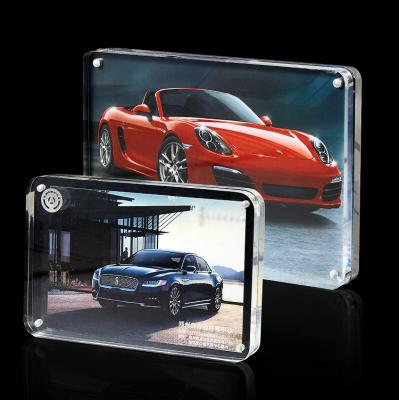 China office & Home Wholesale Large Cube Acrylic Photo Decoration Square Magnets Block Frame for sale