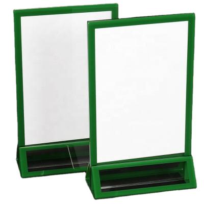 China Restaurant Customized Restaurant Size Sign A4 Price Rack Acrylic Medal Display Frame for sale