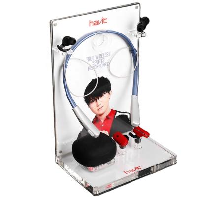 China office & Home Decoration Accept Custom Clear Acrylic Earphone Display Stand for sale