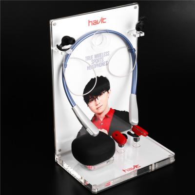 China office & Home Decoration Universal Acrylic Earphone Headset Stand Hanger Holder for sale