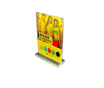 China Acrylic restaurant table top A3 A4 A5 A6 insert menu display stand card sign holder for business advertising for sale