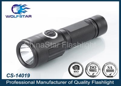 China Anti - abrasive CREE LED torch with Direct Charging Hole , multi - function flashlight for sale