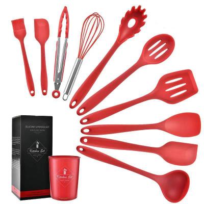 China 2019 Hot Selling Viable Amazon Kitchen Accessories Tools New 11 Pcs Silicone Tools Cooking Kitchen Utensil Set for sale